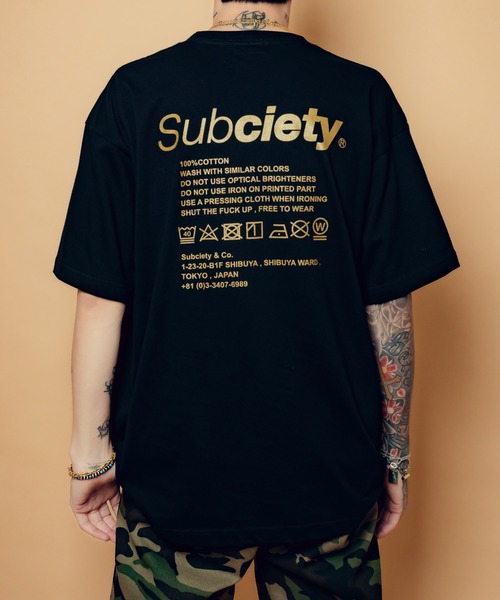 Subciety（サブサエティ） tシャツ LABEL TEE メンズ レディース