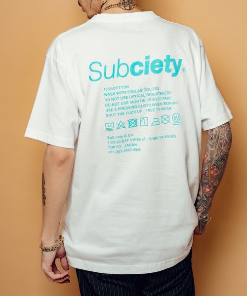 Subciety（サブサエティ） tシャツ LABEL TEE メンズ レディース