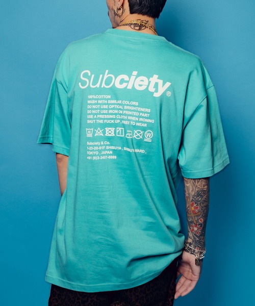Subciety（サブサエティ） tシャツ LABEL TEE メンズ レディース