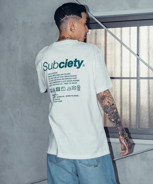 Subciety（サブサエティ） tシャツ LABEL TEE メンズ レディース