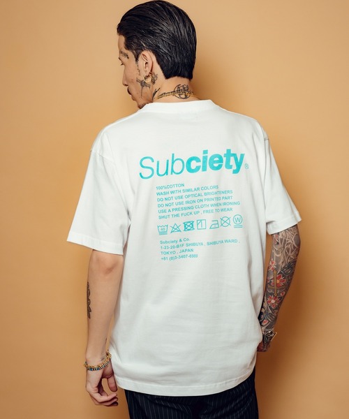 Subciety（サブサエティ） tシャツ LABEL TEE メンズ レディース