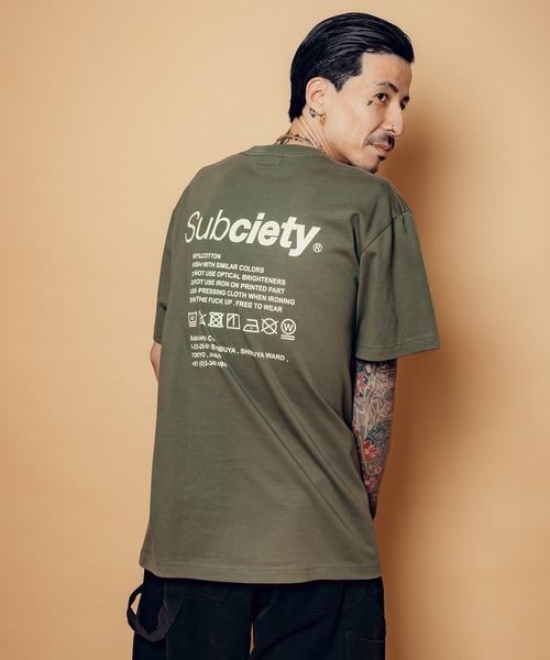 Subciety（サブサエティ） tシャツ LABEL TEE メンズ レディース