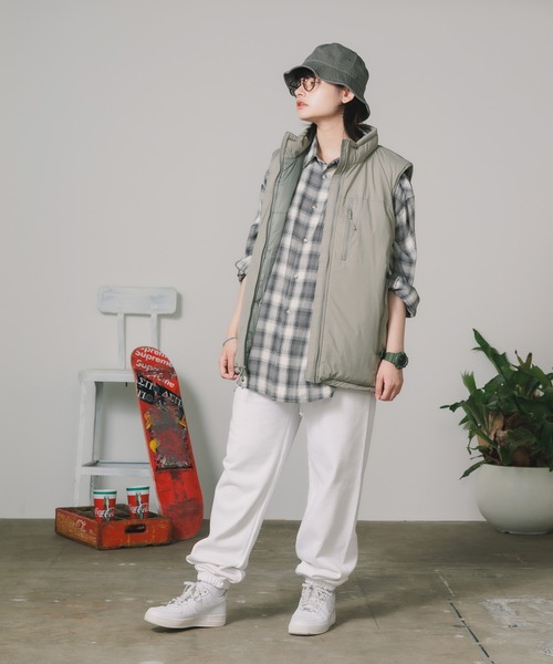   ブラック ダウンベスト　SP ワンフォークロージング 1111clothing ◇スタンドネック