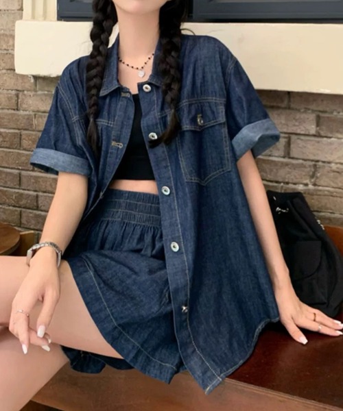 SHEENA セットアップ 「デニムセットアップ」デニム半袖