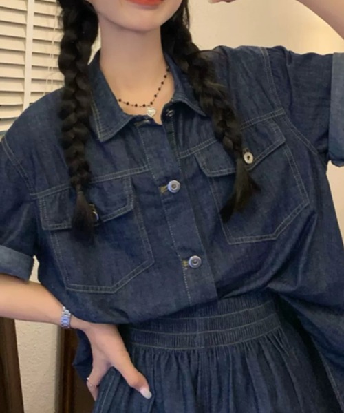 SHEENA セットアップ 「デニムセットアップ」デニム半袖