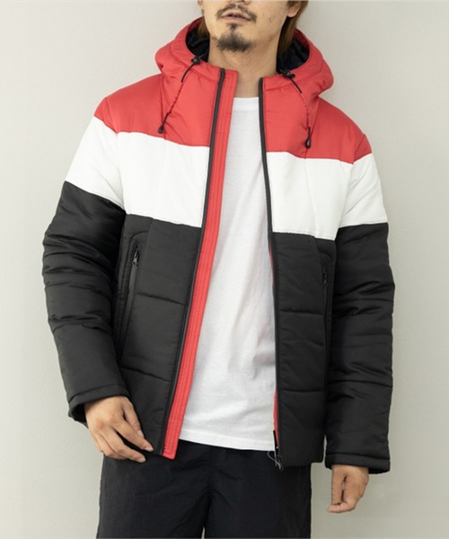   ダウンジャケット 赤黒白 STYLEBLOCK（スタイルブロック） ダウンジャケット ダウン デュスポ