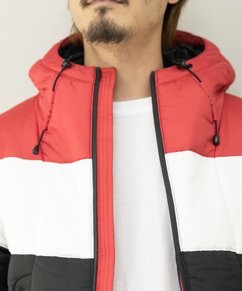   ダウンジャケット 赤黒白 STYLEBLOCK（スタイルブロック） ダウンジャケット ダウン デュスポ