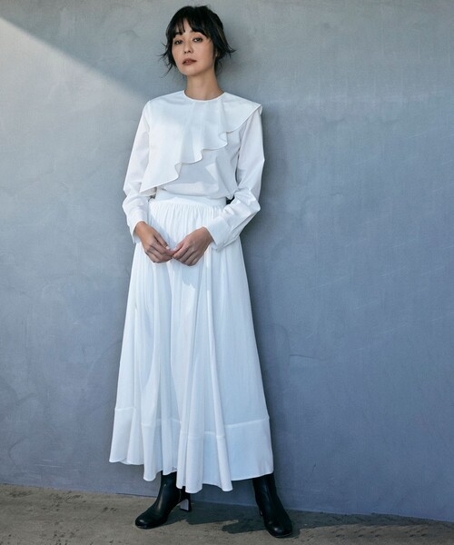 ICB（アイシービー） スカート 「洗える」レーヨンシルクローン フレア