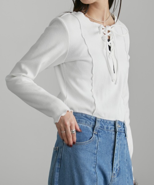 Aunt Marie's（アントマリーズ） tシャツ 2WAYレースアップトップス