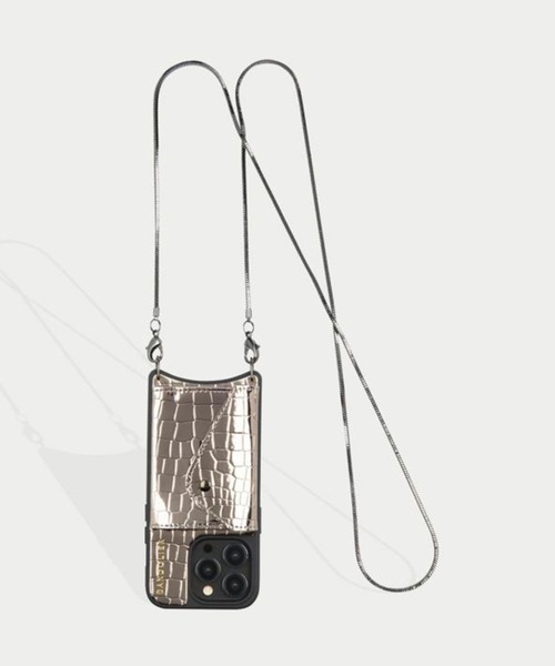 BANDOLIER スマホケース 「BANDOLIER」GIA CROC PEWTER