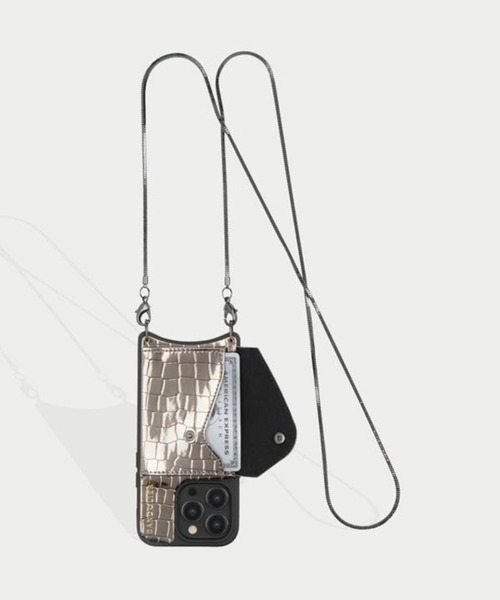 BANDOLIER スマホケース 「BANDOLIER」GIA CROC PEWTER