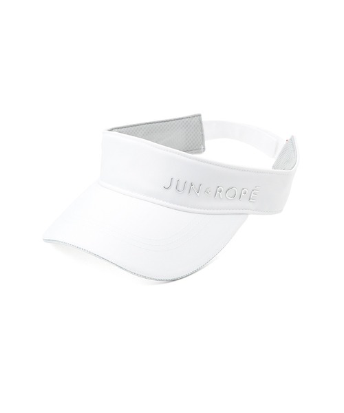 JUN&ROPE' サンバイザー 立体シルバーロゴツイルバイザー