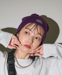 BURBERRY ロゴ刺繍 リブ ニットビーニー Burberry(バーバリー) ニットキャップ・ビーニー(レディース