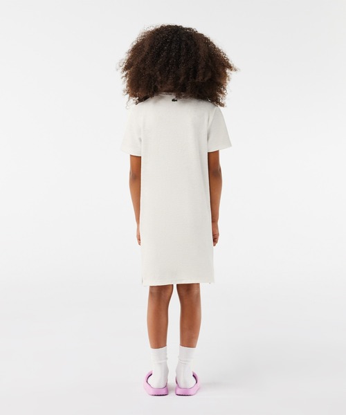 キッドブルー　オーガニックコットンパイル　ワンピース LACOSTE ワンピース オーガニックコットン GIRLSパイル地