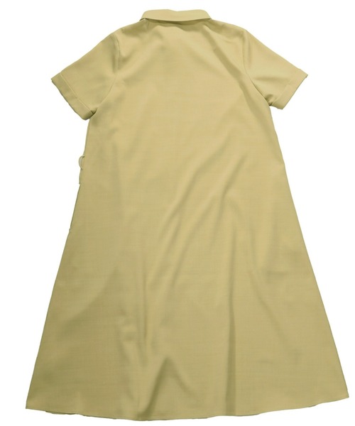 L'ESSAGE ブラウン 半袖シャツワンピース　麻 BRICK HOUSE by TOKYO SHIRT ブラウス シャツ シャツワンピース