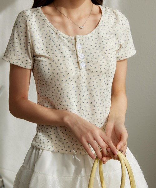 DRESS HIPPY　ペイズリー柄ヘンリーネックTシャツ　アットダーティー DRESS HIPPY ペイズリー柄ヘンリーネックTシャツ アット