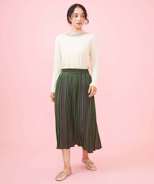 Jocomomola / ホコモモラ レーヨンベア天 チュールドッキングカットソー Jocomomola tシャツ レーヨンベア天 チュールドッキング