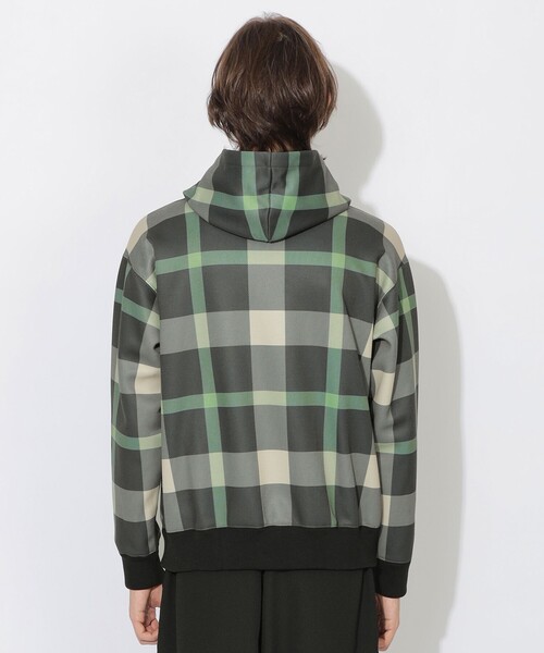 ブラックレーベルクレストブリッジ　半袖パーカー　CBチェック　パッチワーク　L POWER TOPS｜BLACK LABEL CRESTBRIDGE(ブラックレーベル