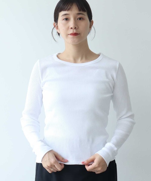 tシャツ 60/2スーピマテレコ長袖プルオーバー レディース