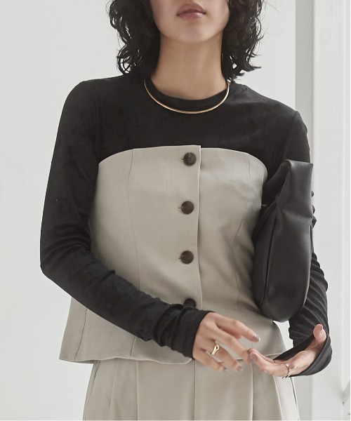 ANGIE 卒園式 卒業式 「セットアップ対応」ベアトップビスチェ