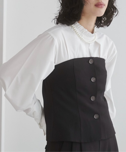 ANGIE 卒園式 卒業式 「セットアップ対応」ベアトップビスチェ