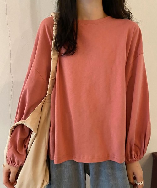 ボリュームスリーブ カットソー 1 長袖 blackdia ocean（ブラックダイヤオーシャン） tシャツ ボリューム