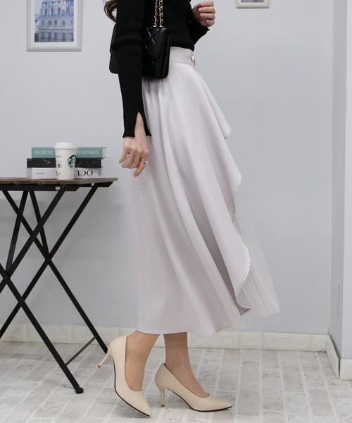 ロングスカート CHIC STYLE スカート Aラインナローマキシスカート(脇丈91cm