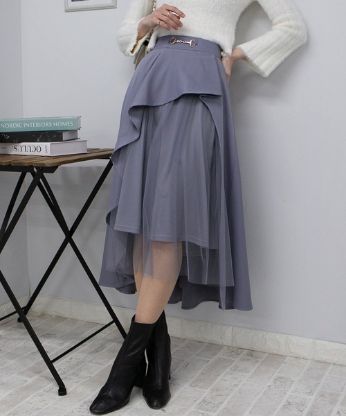 ロングスカート　MEDOC フォックスカシミヤ Iラインロングスカート｜トゥモローランド
