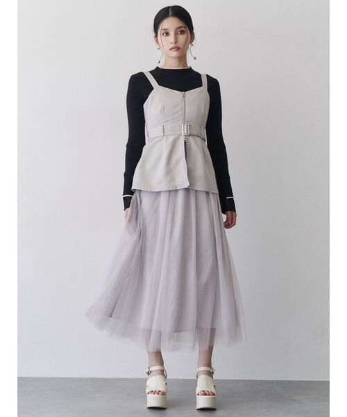 MURUA（ムルーア） ジャンパースカート チュールジャンパースカート