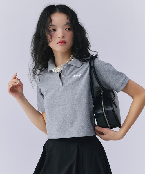 【新品タグ付き】eimy istoire ロゴカットポロトップス セール】ロゴカットポロトップス（ポロシャツ）｜eimy istoire