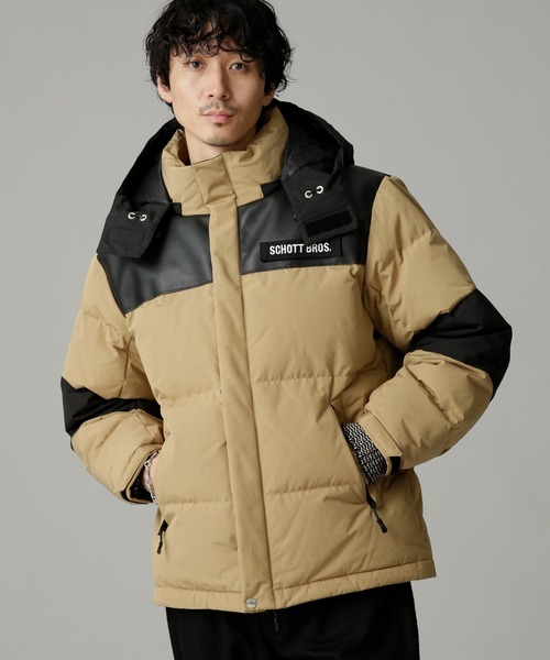 Schott N.Y.C（ショット） 「schott」 ダウンジャケット L グリーン