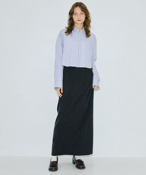 PUBLIC TOKYO ブラウス シャツ バックケープクロップドシャツ