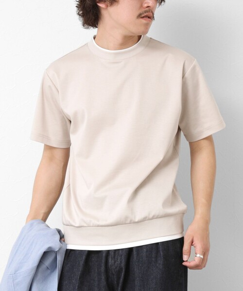 NOLLEY'S tシャツ 「接触冷感」スーピマコットン ダブルカラー