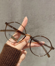 ブラウンラウンドフレーム　アンティークメガネ Bifrost（ビフレスト） 伊達メガネ メガネ 眼鏡 ラウンドフレーム