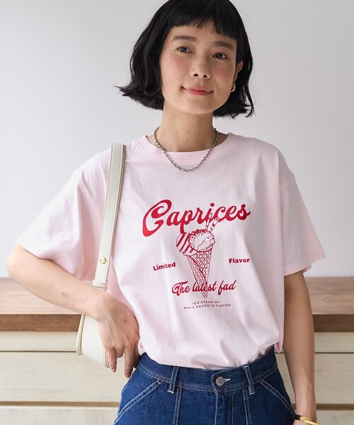 アイスクリーム グラフィックロゴプリントTシャツ ブラック FREAK'S STORE tシャツ ICE CREAM Tシャツ/アイスクリームT