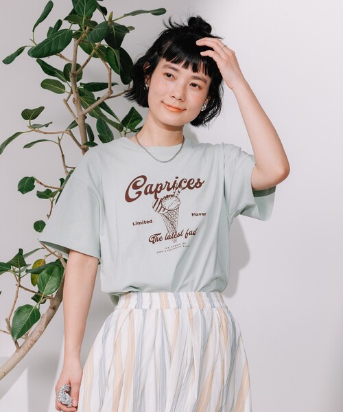 ICECREAM グラフィックプリントカットソー 半袖 ホワイト FREAK'S STORE tシャツ ICE CREAM Tシャツ/アイスクリームT