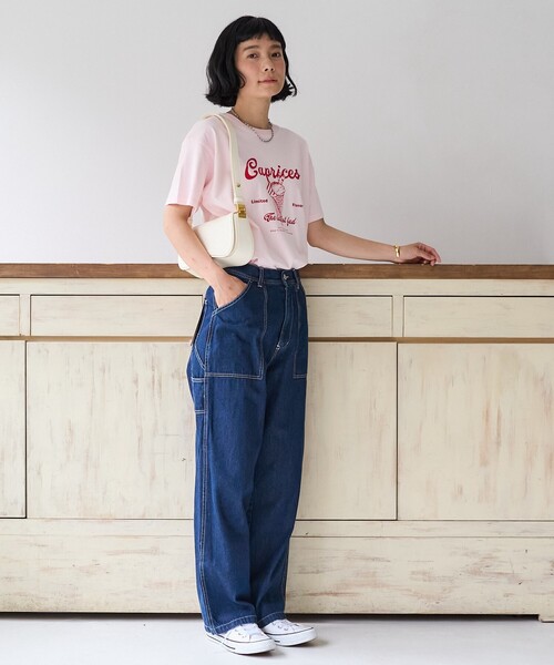 ICECREAM グラフィックプリントカットソー 半袖 ブラック FREAK'S STORE tシャツ ICE CREAM Tシャツ/アイスクリームT