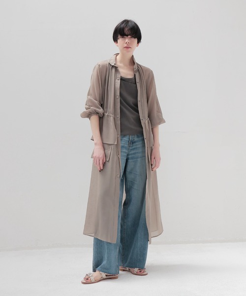 DRESSLAVE（ドレスレイブ） コート アウター sheer overlap long