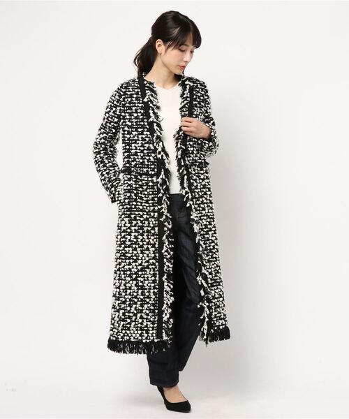 VERMEIL par iena ノーカラーワイドベルベットコート【定価5.9万 VERMEIL par iena ノーカラーワイドベルベットコート【定価5.9万