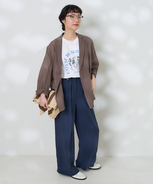 FREAK’S STOREパンツスーツ　ネイビー金ボタン FREAK'S STORE スラックス パンツ 「接触冷感/UVカット」機能