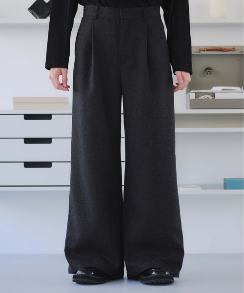 selle glant（セレグランテ） ワイドパンツ スラックス TUCK BAGGY