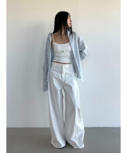 ブラウス シャツ リンクルストライプオーバーシャツ レディース メンズ Didot.showroom ブラウス シャツ リンクルストライプオーバー