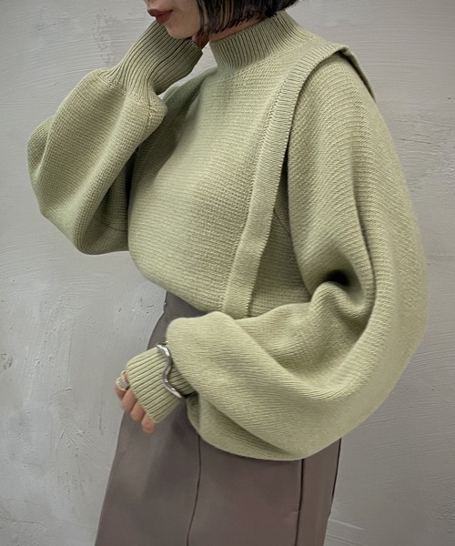 「&g'aime」 長袖ニット FREE モカ レディース_画像8