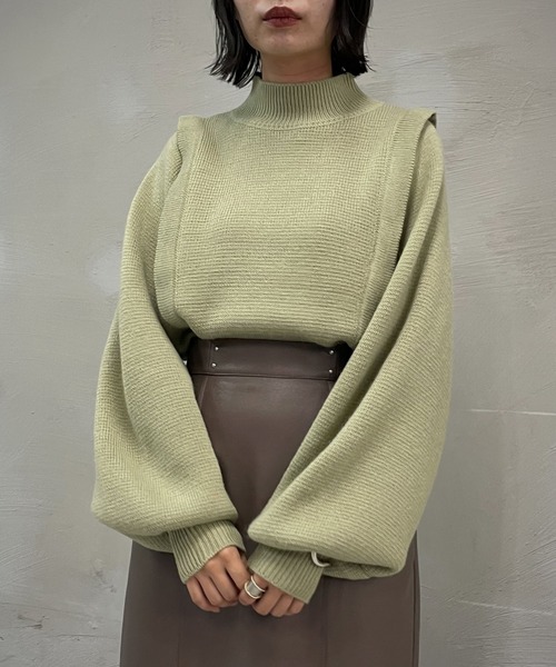 「&g'aime」 長袖ニット FREE モカ レディース_画像9