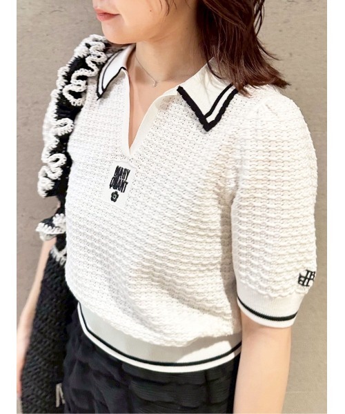 新品タグ付き【LILY BROWN×MARY QUANT】ポロニットプルオーバー LILY BROWN×MARY QUANT】ポロニットプルオーバー