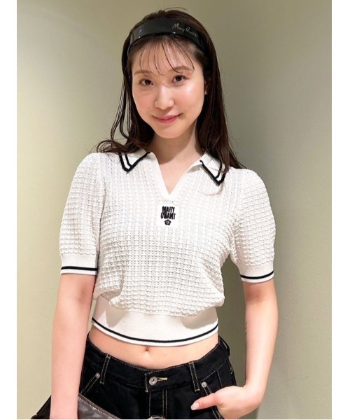 LILYBRAWN MARY QUANT 半袖ニットセーター LILY BROWN×MARY QUANT】ジャガードニットトップス（ニット