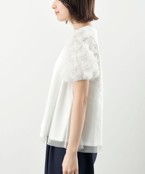 【完売商品】pium ハートレースパフスリーブTシャツ ハートレースパフスリーブTシャツ – pium