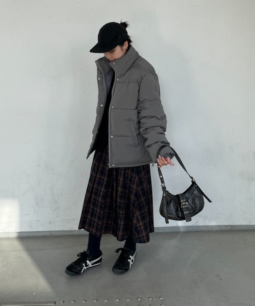 「nemne store」 中綿ブルゾン MEDIUM アイボリー レディース_画像2