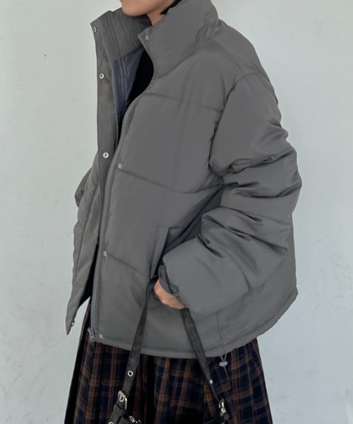 「nemne store」 中綿ブルゾン MEDIUM アイボリー レディース_画像5
