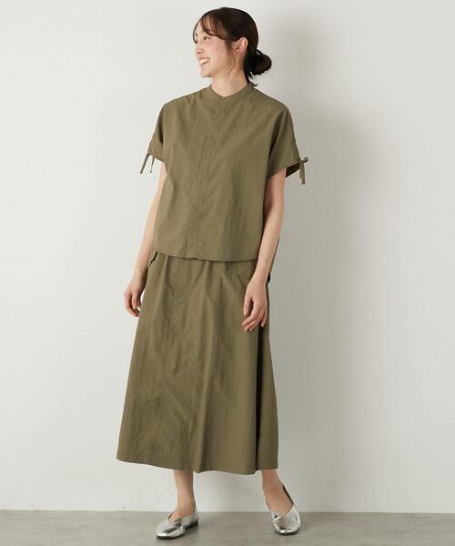美品 KIFFE キッフェ SLEEVELESS MILITARY SHIRT ノースリーブ ミリタリー シャツ カットソー スリーブレス F カーキ オリーブ レディース 古着 中古 KIFFE - 美品 KIFFE キッフェ SLEEVELESS MILITARY SHIRT